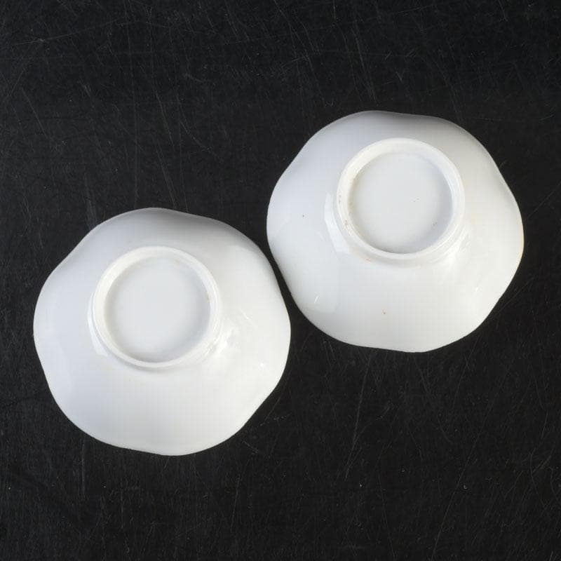 中国　徳化窯白磁　煎茶碗　一對　V　9277E