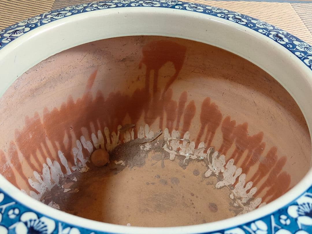 昭和レトロ 火鉢 常滑製 みや古焼 陶器 大きい火鉢　和風　中国風