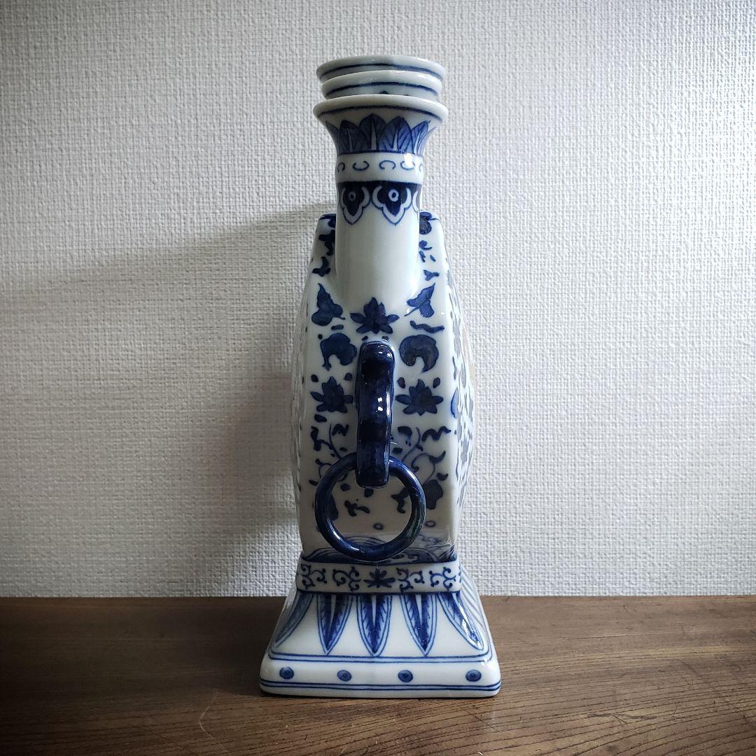 大清乾隆年製 五連多口花瓶 染付 龍紋 中国 花器 花生