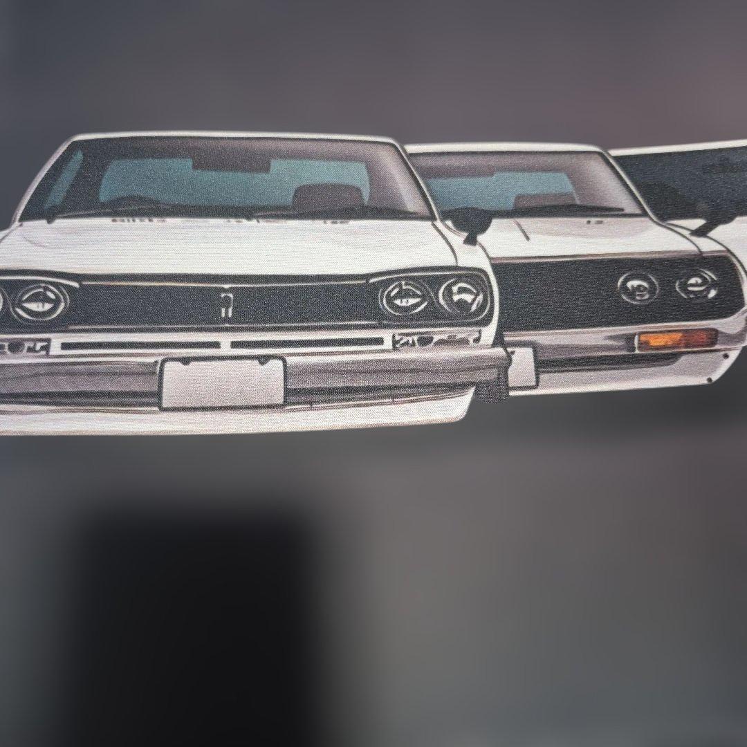 歴代スカイライン アートプリントプレイマット、デスクマット。