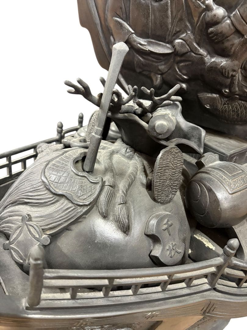 高岡銅器 七福神 銅製 宝船 置物 般若純一郎 未鑑定