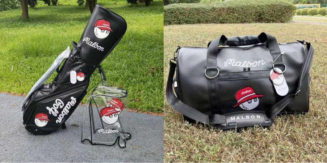 マルボンゴルフ キャディバッグ バッグ&ボストンバッグ 2点セット