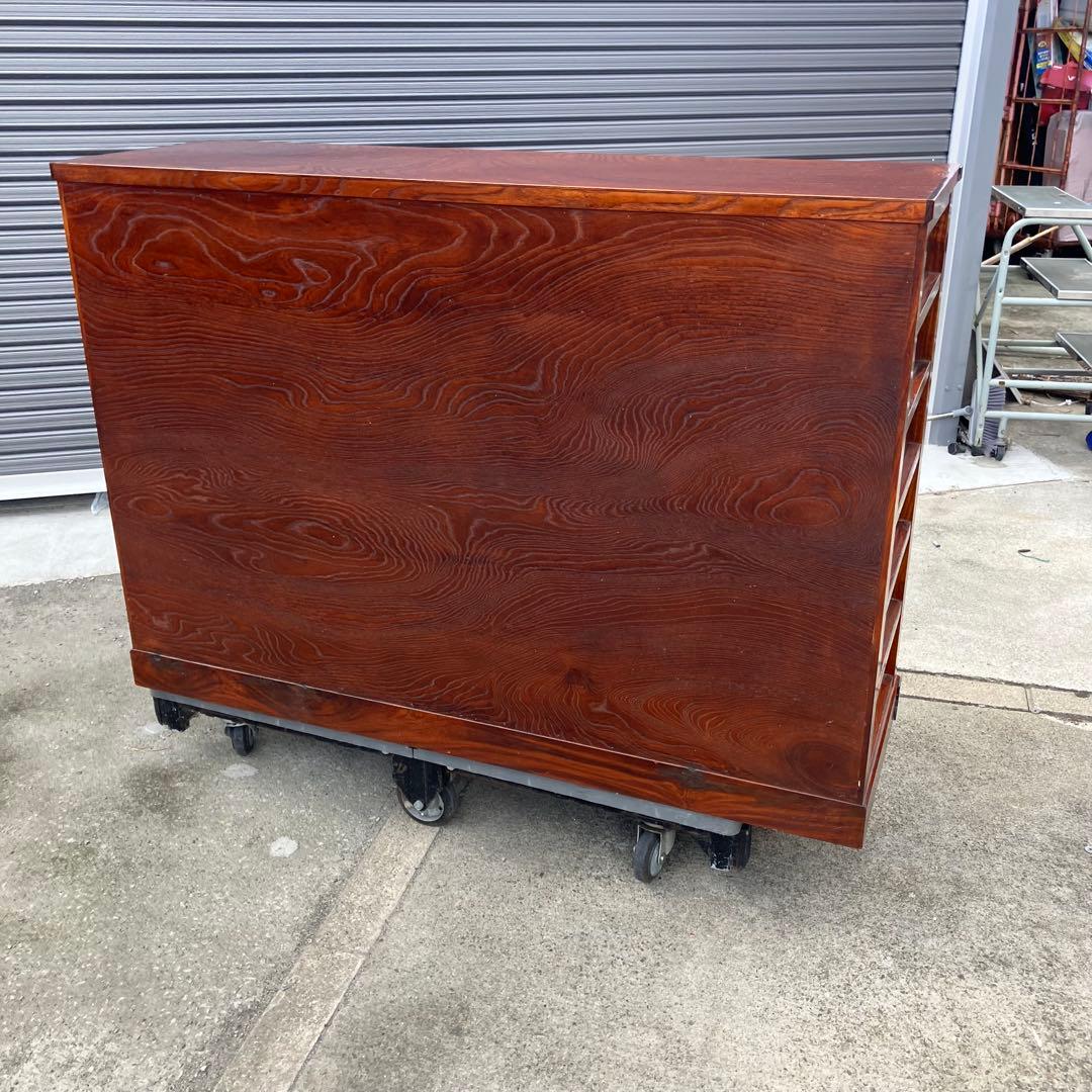 仙台箪笥 伊達箪笥 漆塗り 6段13杯 引き出し 和箪笥 帳場箪笥 サイドボード