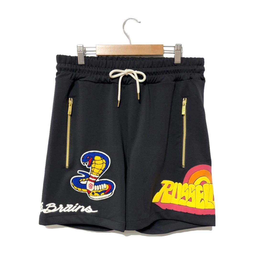 新品 ラッセルノ ゴルフ コブラ ワッペン ショートパンツ ブラック L 5