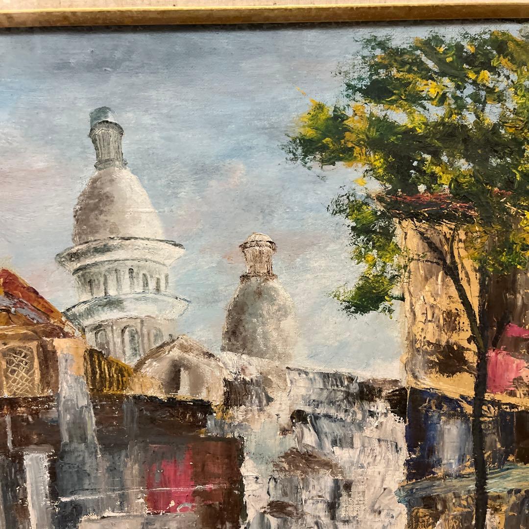 【更に値下げしました】風景画 油彩画 装飾的フレーム付き