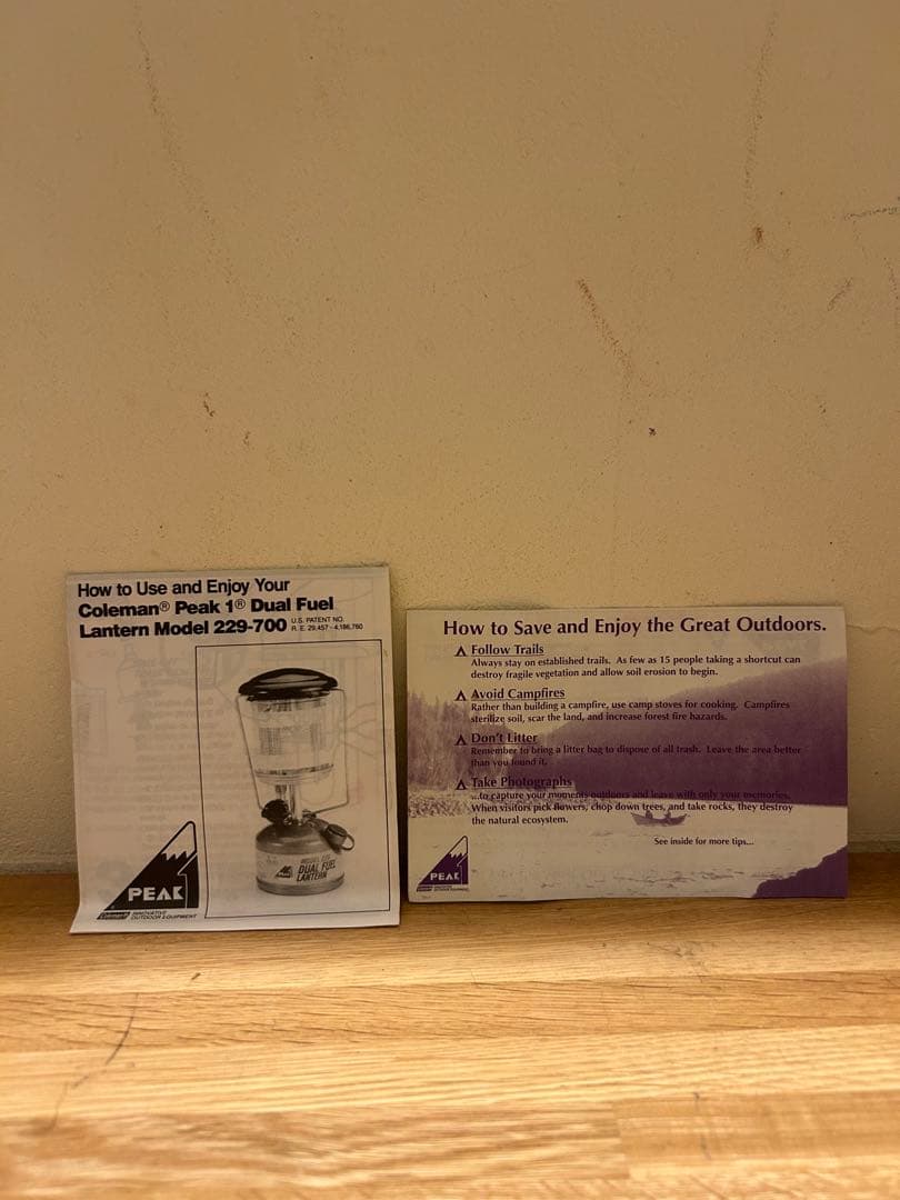 ランタンColeman Peak 229 Dual Fuel Lantern