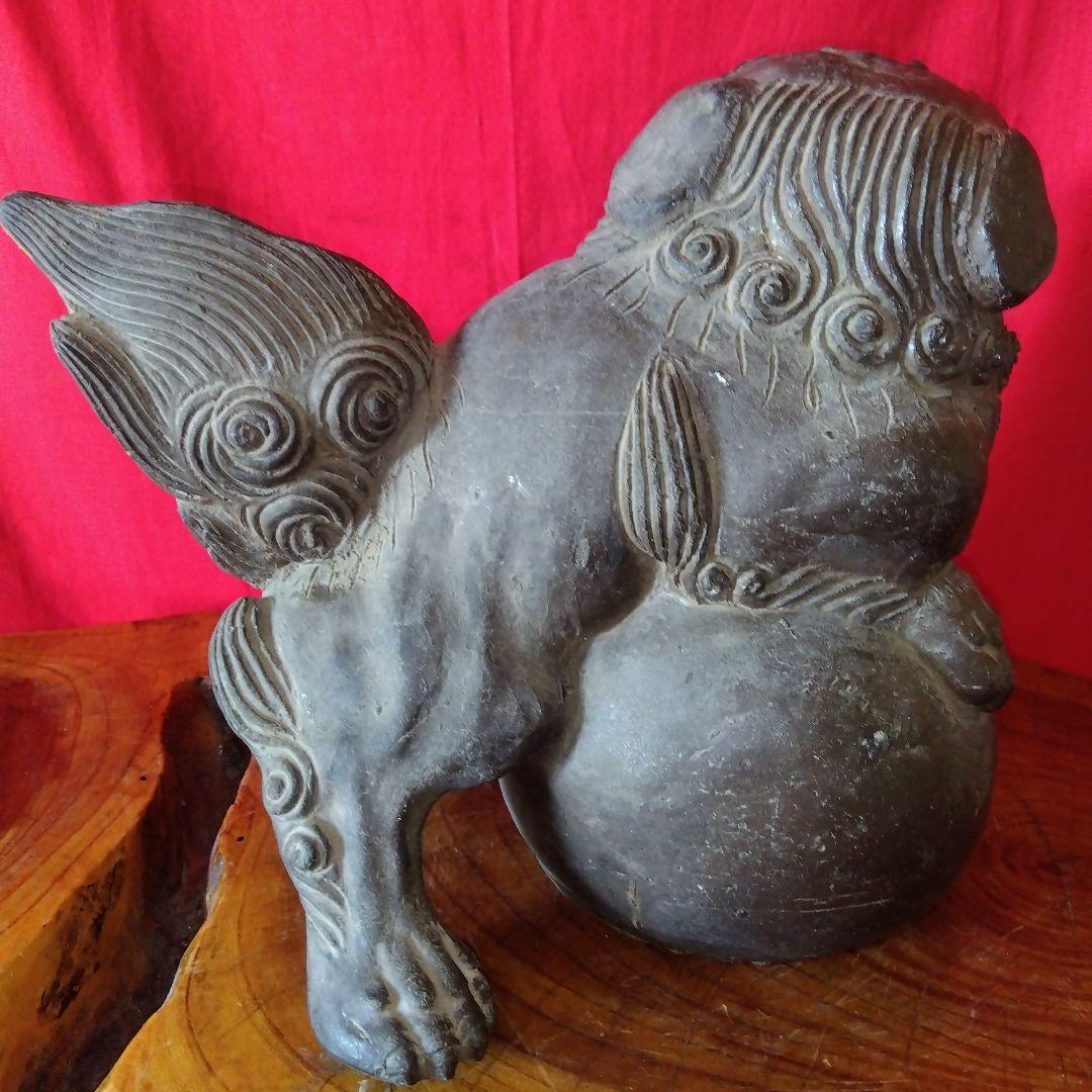 唐津焼、中里天祐作、獅子の置物、茶釜、２点セット