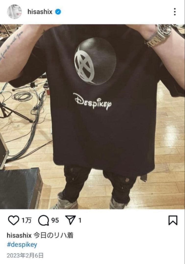 GLAY HISASHI プロデュース Tシャツ -DESPIKEY- TEE