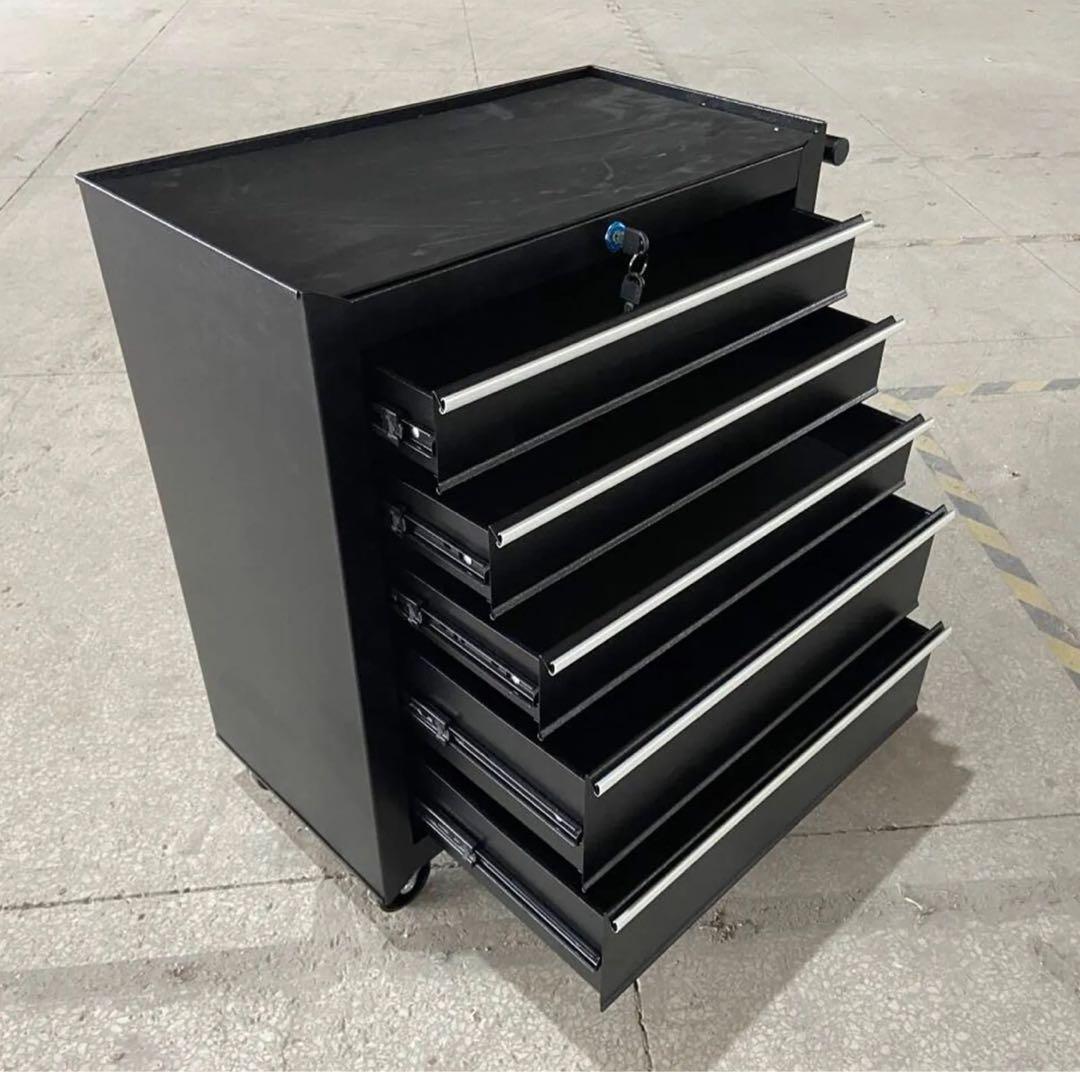 5段ローラーキャビネットDIY工具収納強度の鋼鉄製 重い工具も安心収納 2カラー