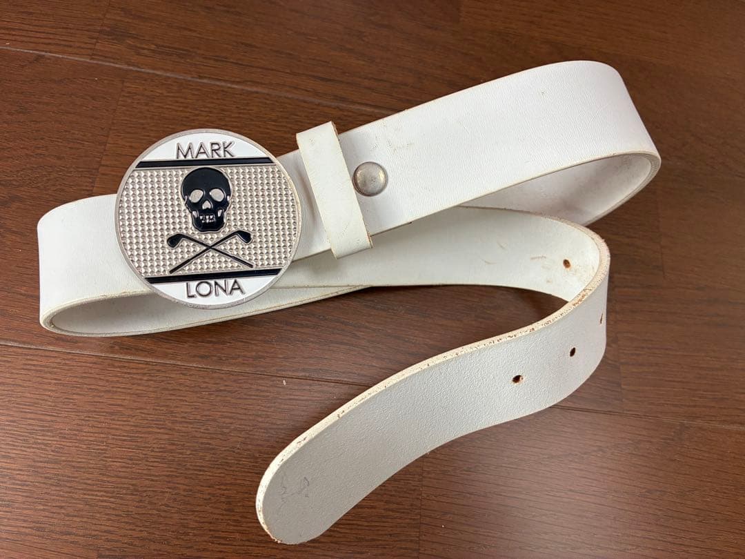 MARK&LONA ベルト　ホワイト