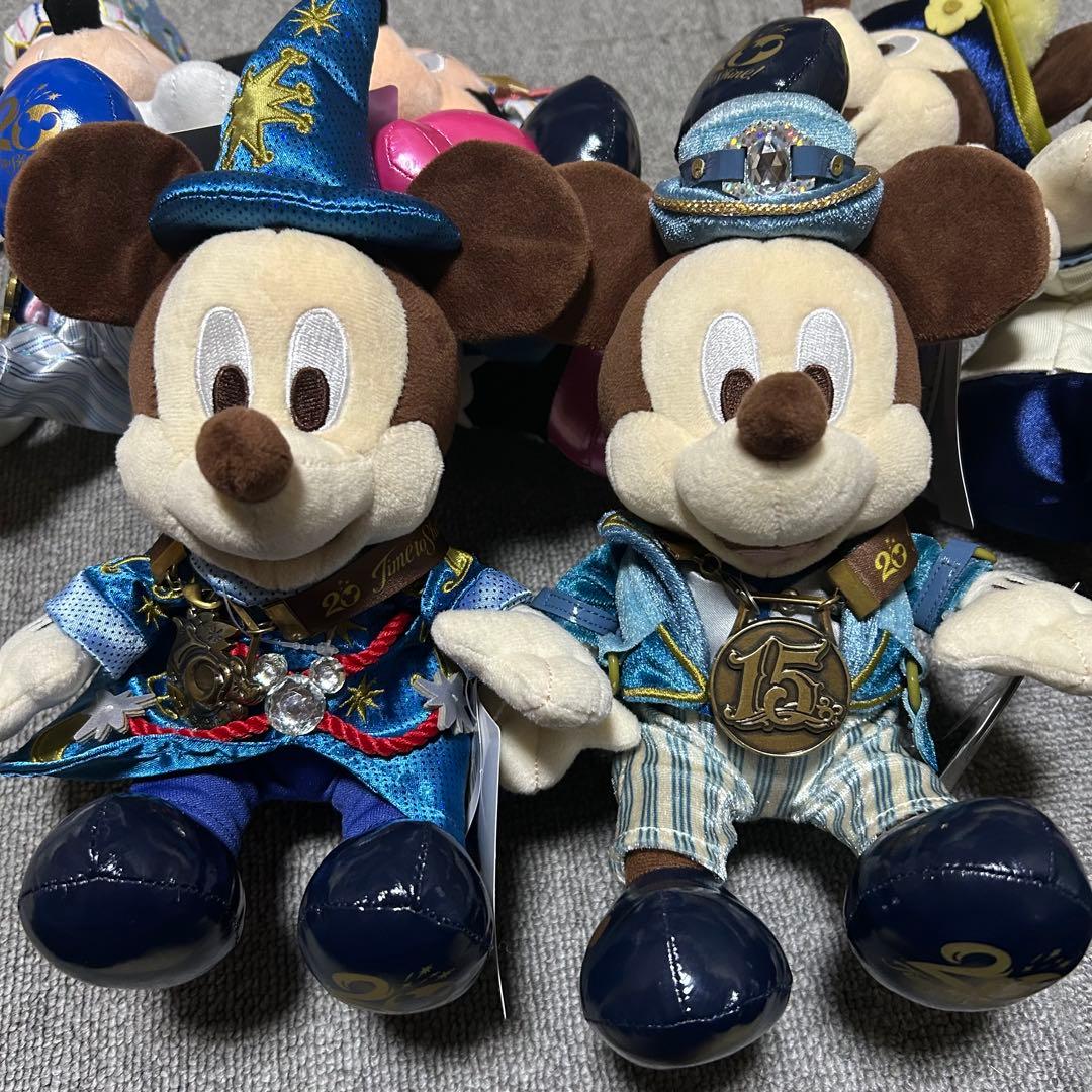 ディズニー ミッキー　ミニー　ぬいぐるみタグ付 20周年　タイムトゥシャイン