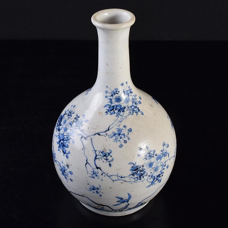 瀬戸焼　古瀬戸　染付　花文瓶　M　R7809B