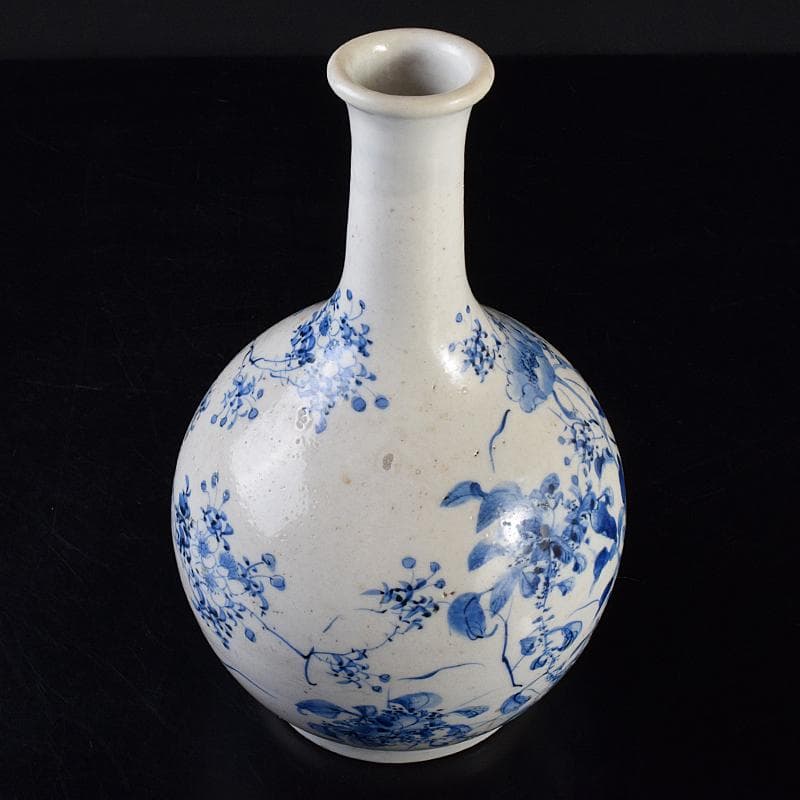 瀬戸焼　古瀬戸　染付　花文瓶　M　R7809B