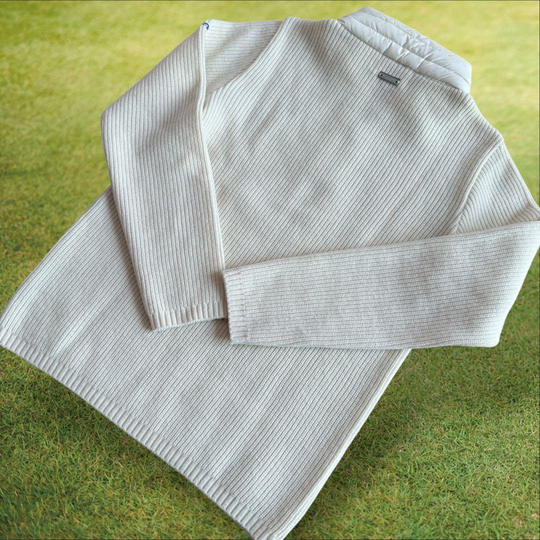 マスターバニー　ニット　セーター　M〜L相当　中綿ダウン　ウール100% 白