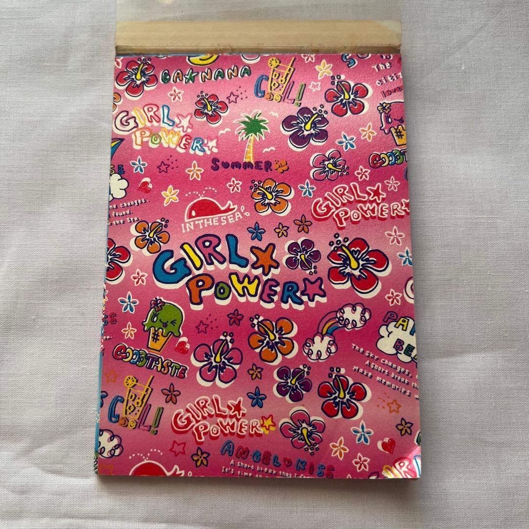 希少❤️メモ帳　平成レトロ　ハイビスカス