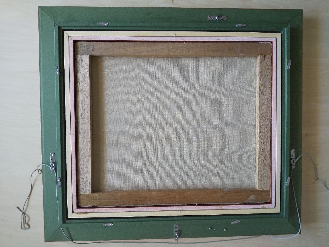 絵画　冬の駒ヶ岳　本間武男