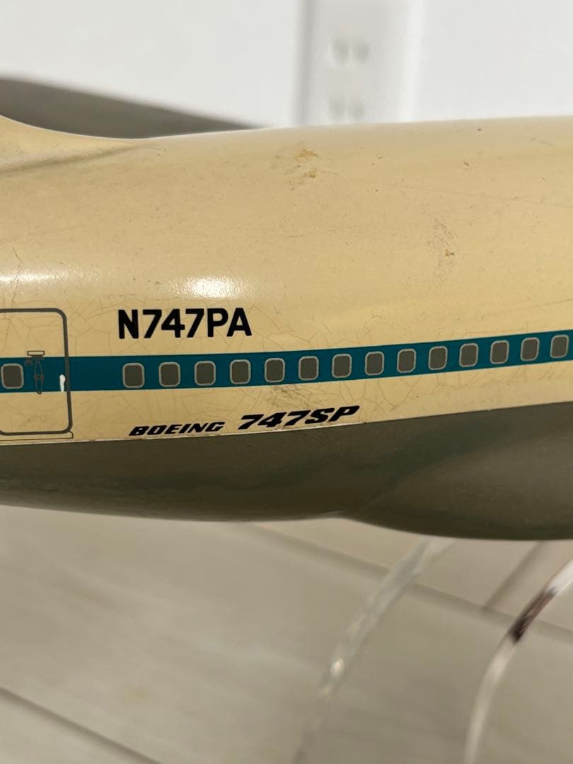 PAN AM ヴィンテージ 747SP 飛行機模型 社内展示用 全長55センチ！