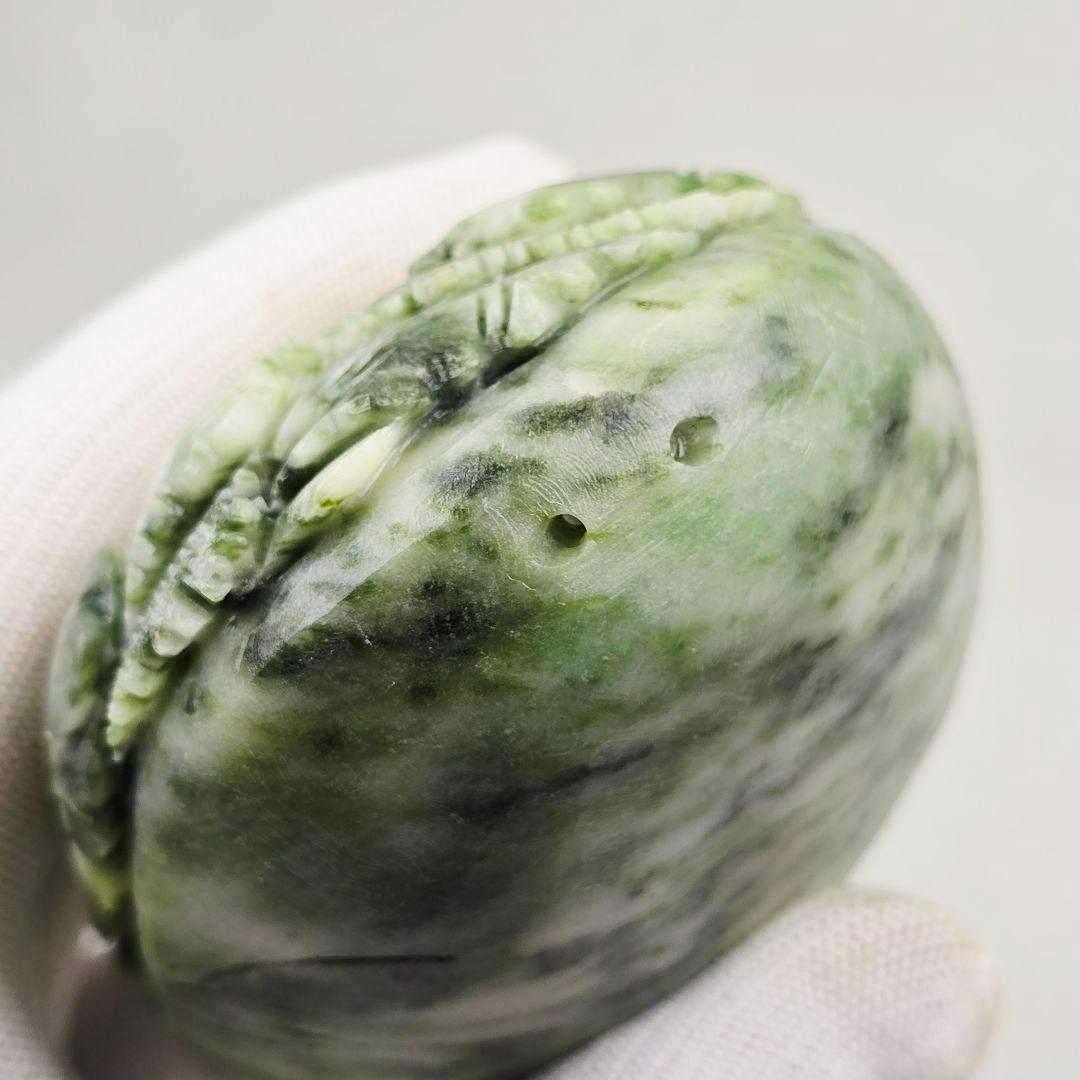 中国古美術 天然石 翡翠 碧玉 手彫 深山訪友紋 超大型玉掛飾 置物 根付 激安