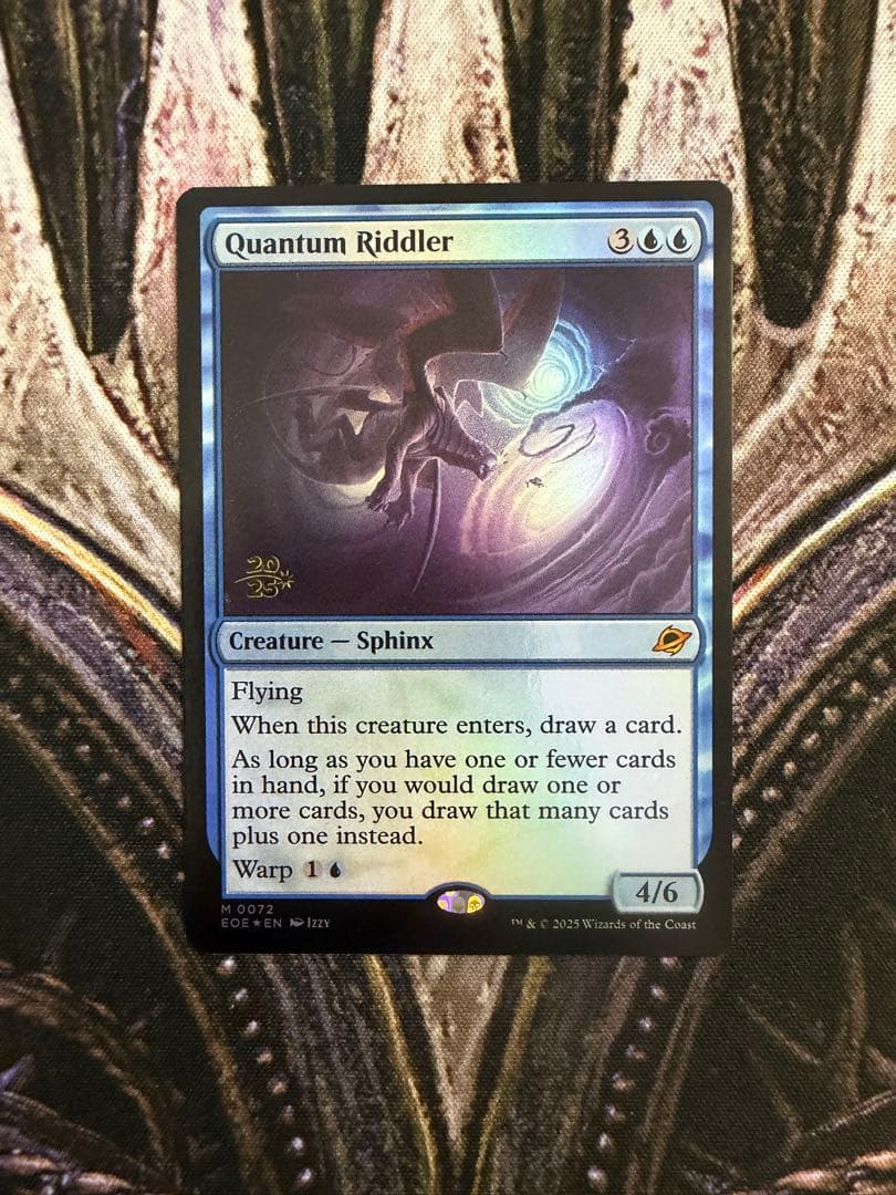 【最安値】MTG　EOE　量子の謎かけ屋　英語版　プレリ　foil　1枚