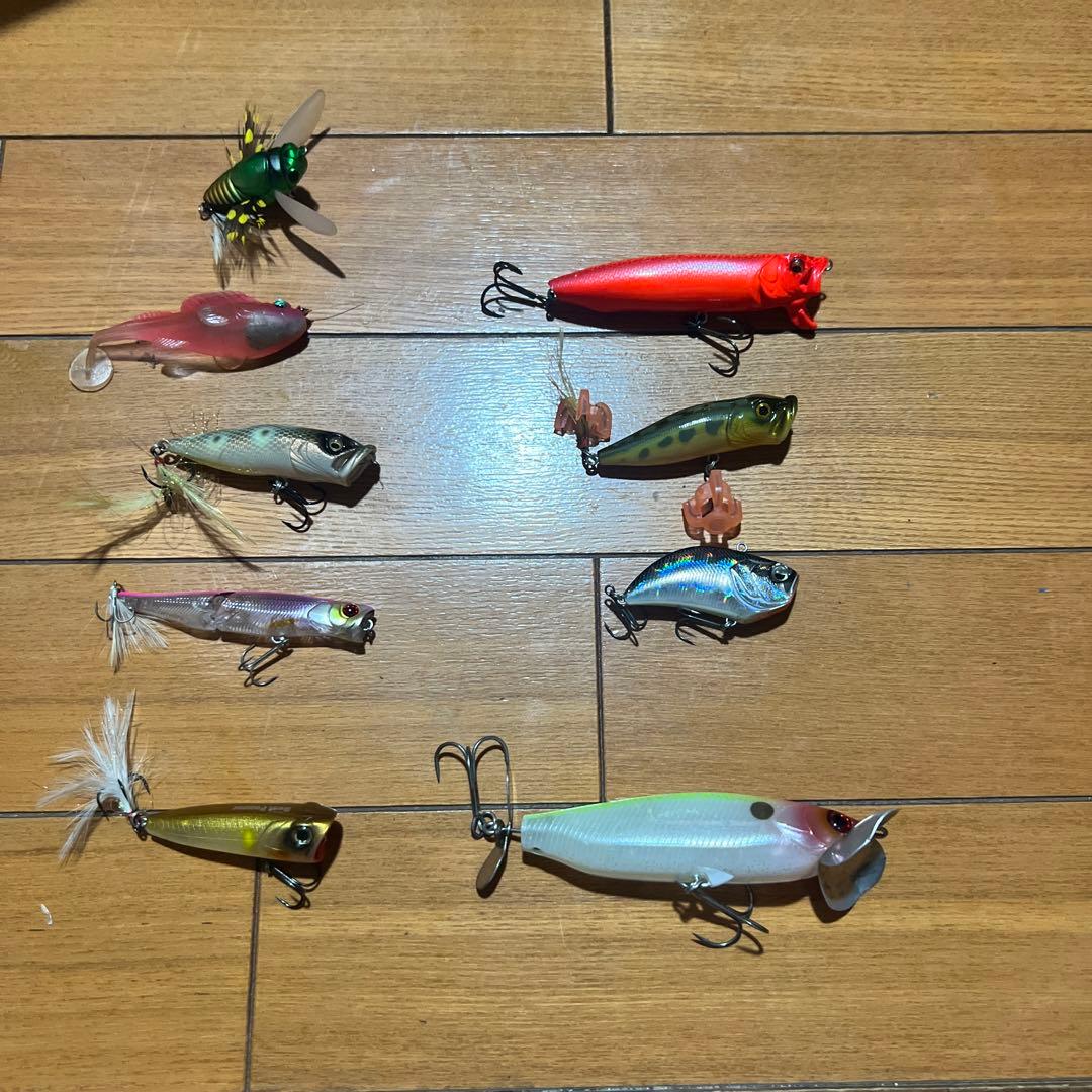 あざらしまるバック、ルアー多数