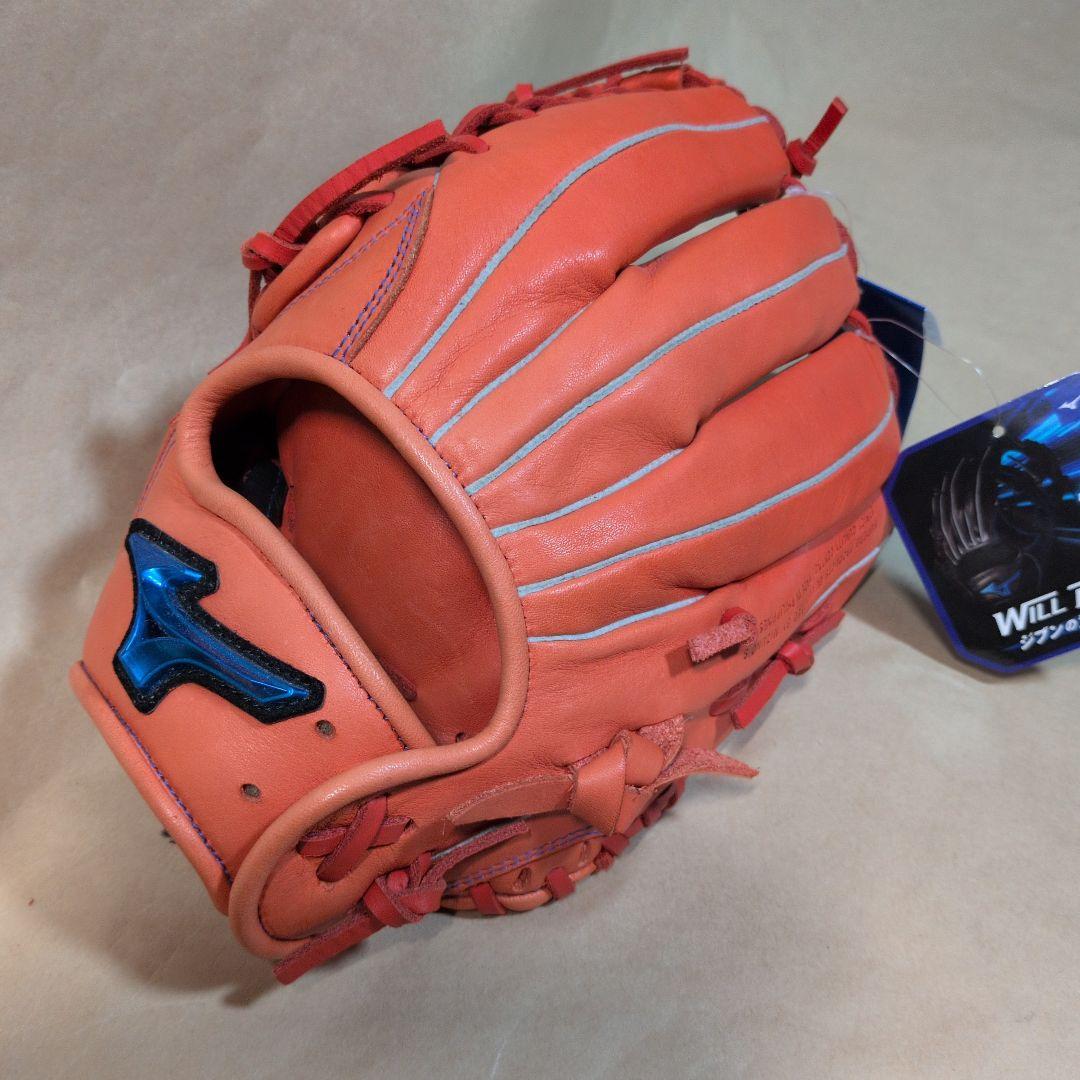 Mizuno:左投げ:軟式グローブ:スプレンディッドオレンジ:サイズ14:外野手