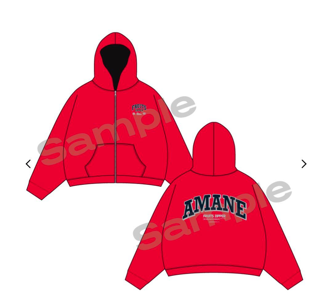 未開封　月足天音 パーカー　フード付き 赤