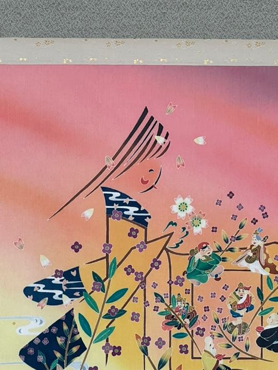 【加賀友禅】七福神 和おん 掛軸