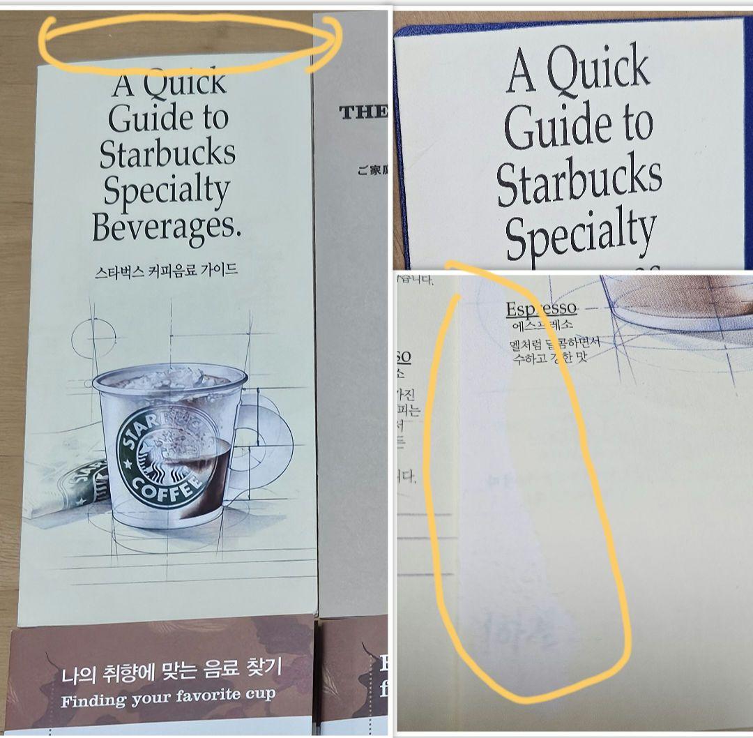 スターバックス　チラシ　コーヒーガイド　メニュー