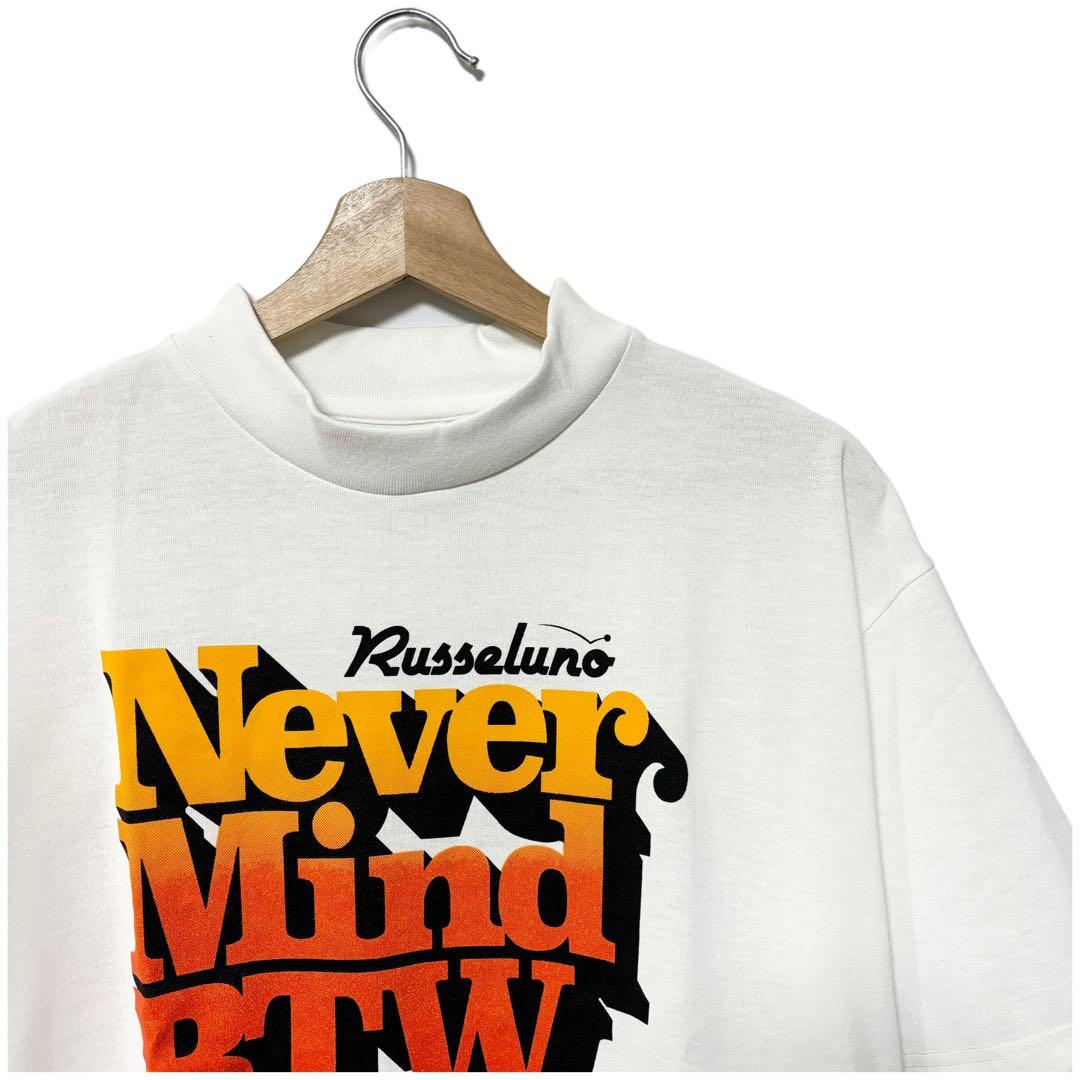 ラッセルノ ゴルフ グラフィック プリント S/S モックネック ホワイト M