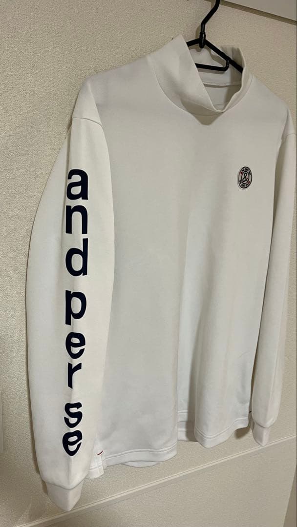 アンパスィ/and per se ロゴプリント長袖ハイネックシャツ（メンズ）