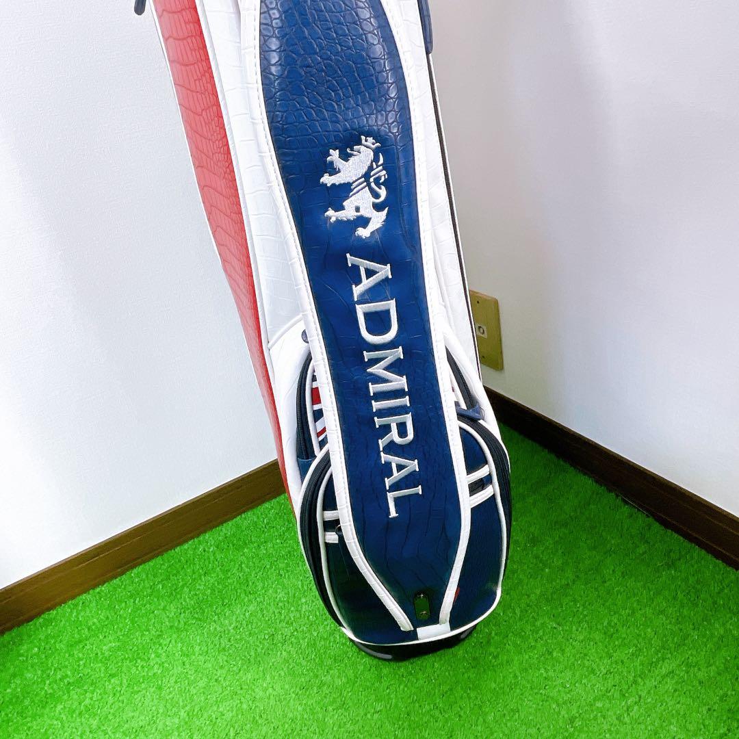 美品　アドミラル　クロコ　型押し　高級　キャディバック