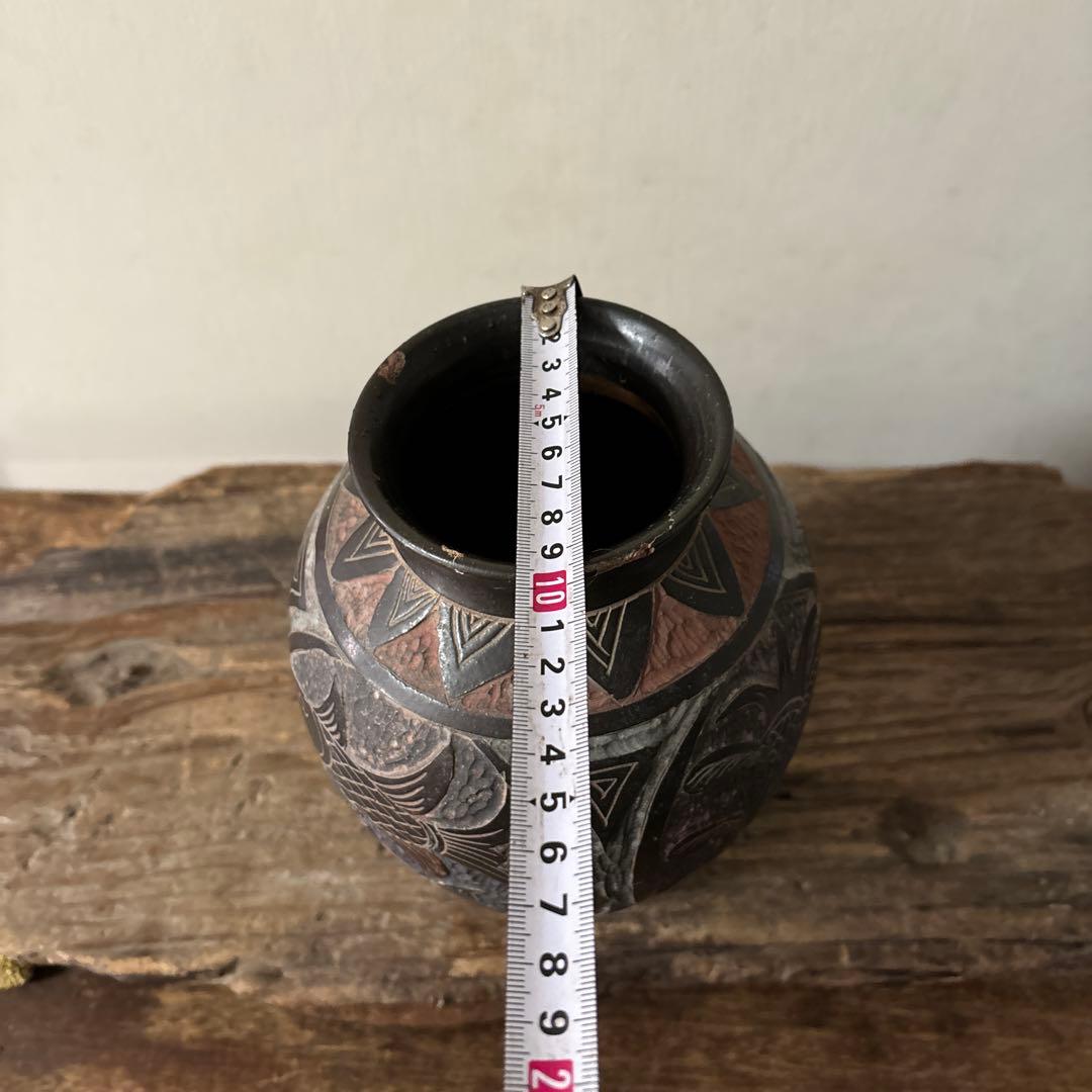 琉球　古典焼　小壺　⑤壺屋焼　やちむん　古民芸　アンティーク　骨董　検:李朝.