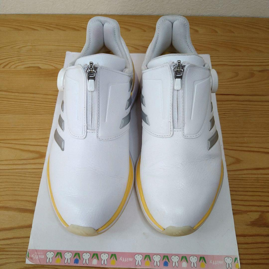 現行モデルadidas ゴルフシューズ ソーラーモーションボア 22.5cm 白
