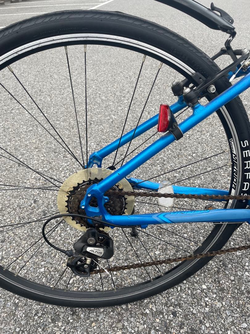 【千葉】整備済メリダクロスCROSSWAY100Rブルー新品タイヤ！引き取り歓迎