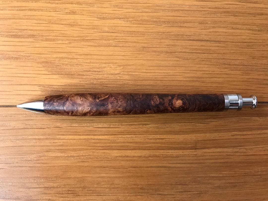 工房楔　ホンジュラスローズ瘤　シャープペンシル 【真鍮】