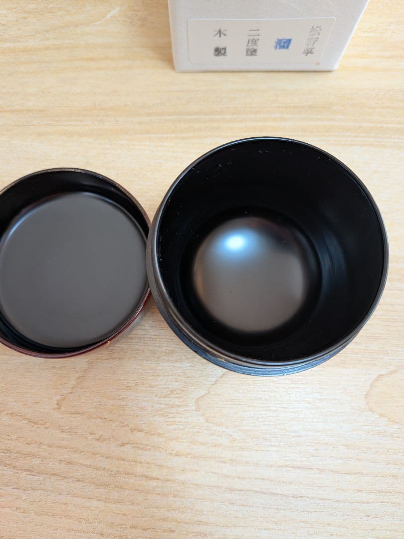 中棗　木製　二度塗　松唐草　蒔絵　溜　裏千家