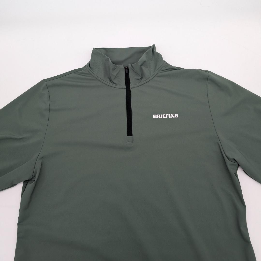 BRIEFING ブリーフィング ハーフジップ オリーブ Mサイズ