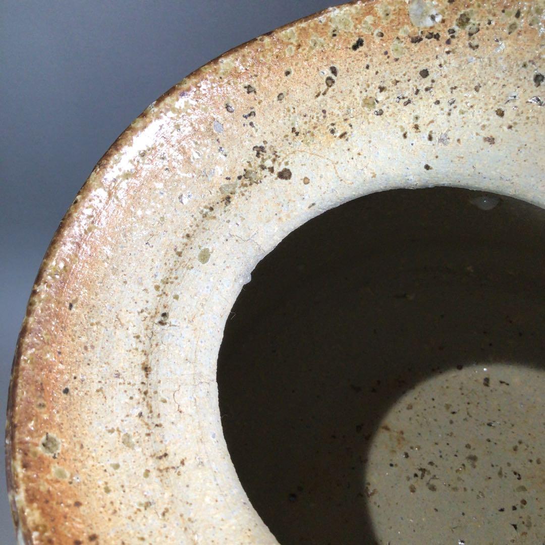 Ｐ５６４　水指　『信楽焼』『神山一陶造』『耳付水指』　共箱　茶道具