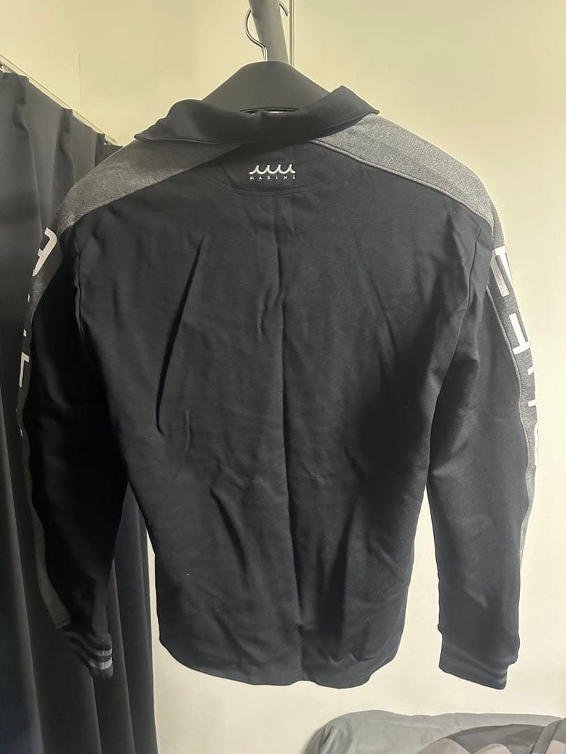 muta ウォームポンチ サイドラインポロシャツ ブラック