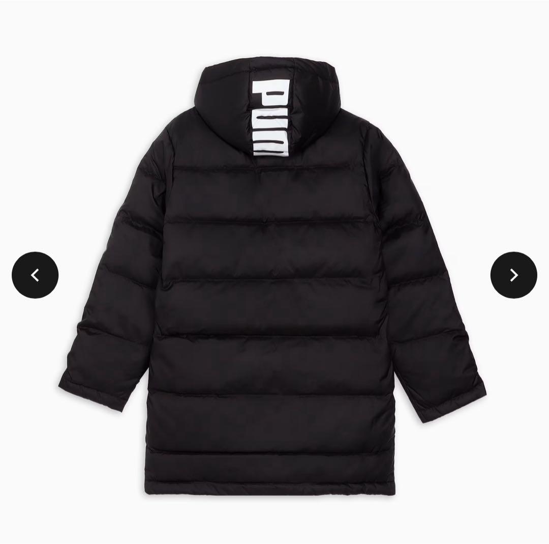 PUMA ミッドダウンコート メンズ 黒 ベンチコート