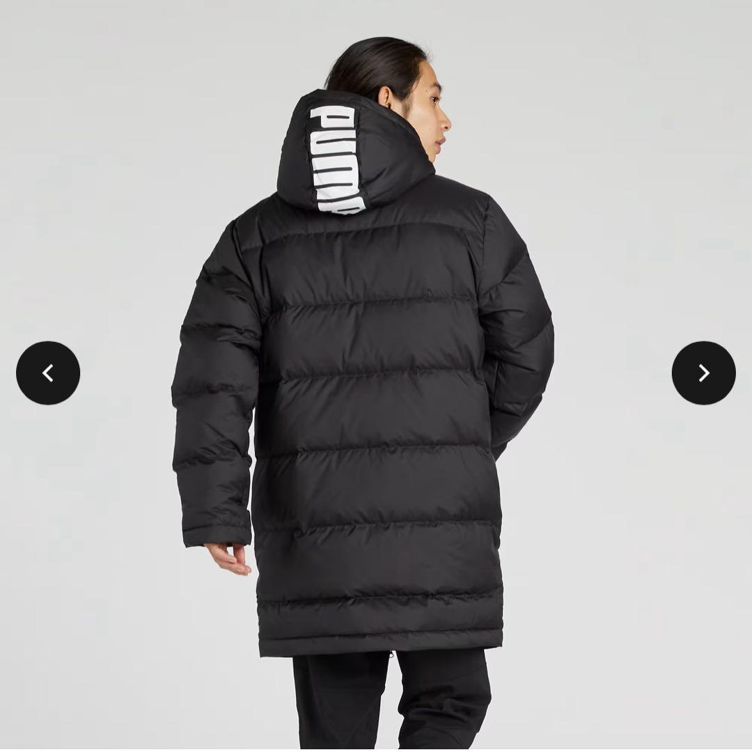 PUMA ミッドダウンコート メンズ 黒 ベンチコート