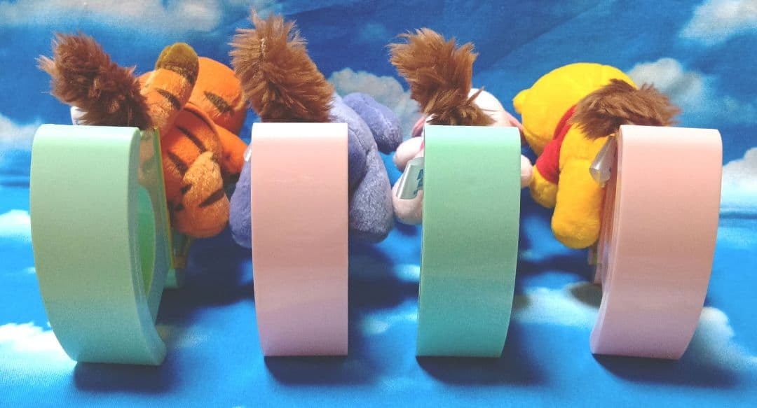 366☆くまのプーさん☆木馬にのったぬいぐるみ☆レトロ