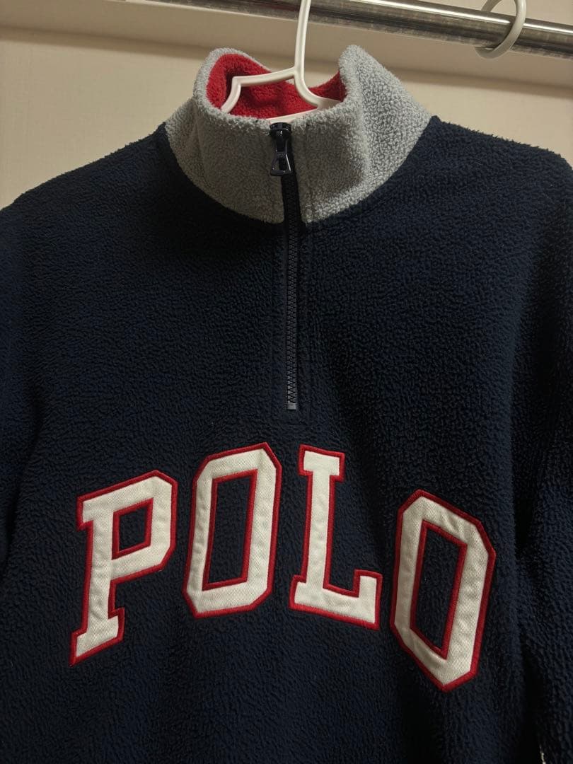 Polo ポロ　ラルフローレン　ネイビー ハーフジップ フリース　上着