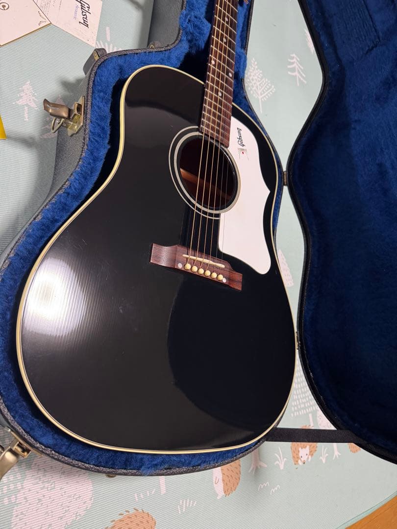 ギブソンJ45エボニーブラック‼️固定サドル‼️カスタムショップ製‼️