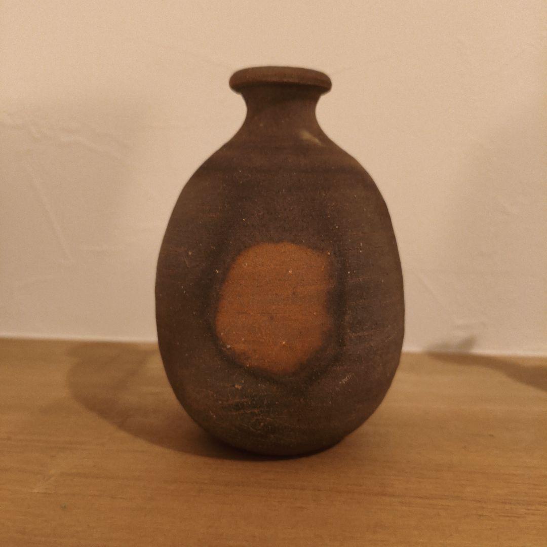 藤原雄　備前焼徳利　共箱付