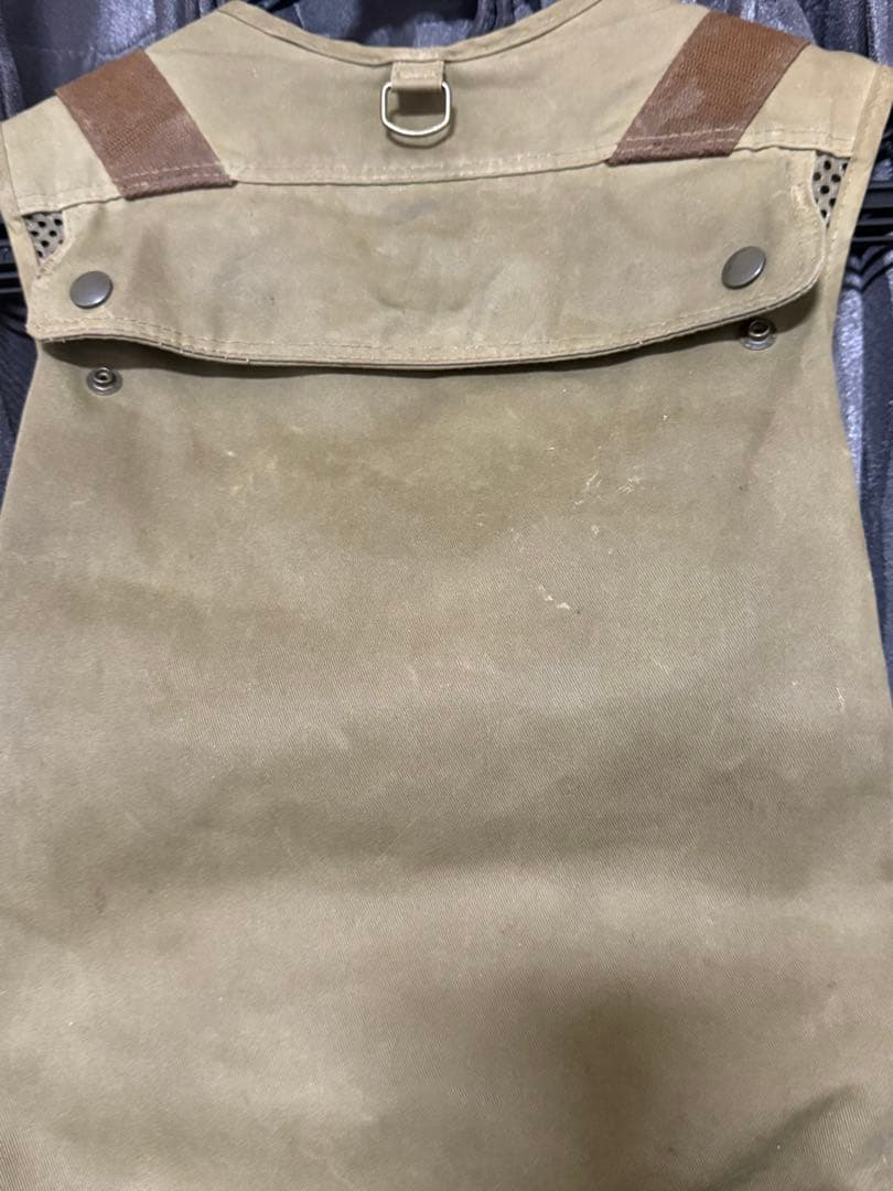 フィッシングベスト ベージュ メッシュ