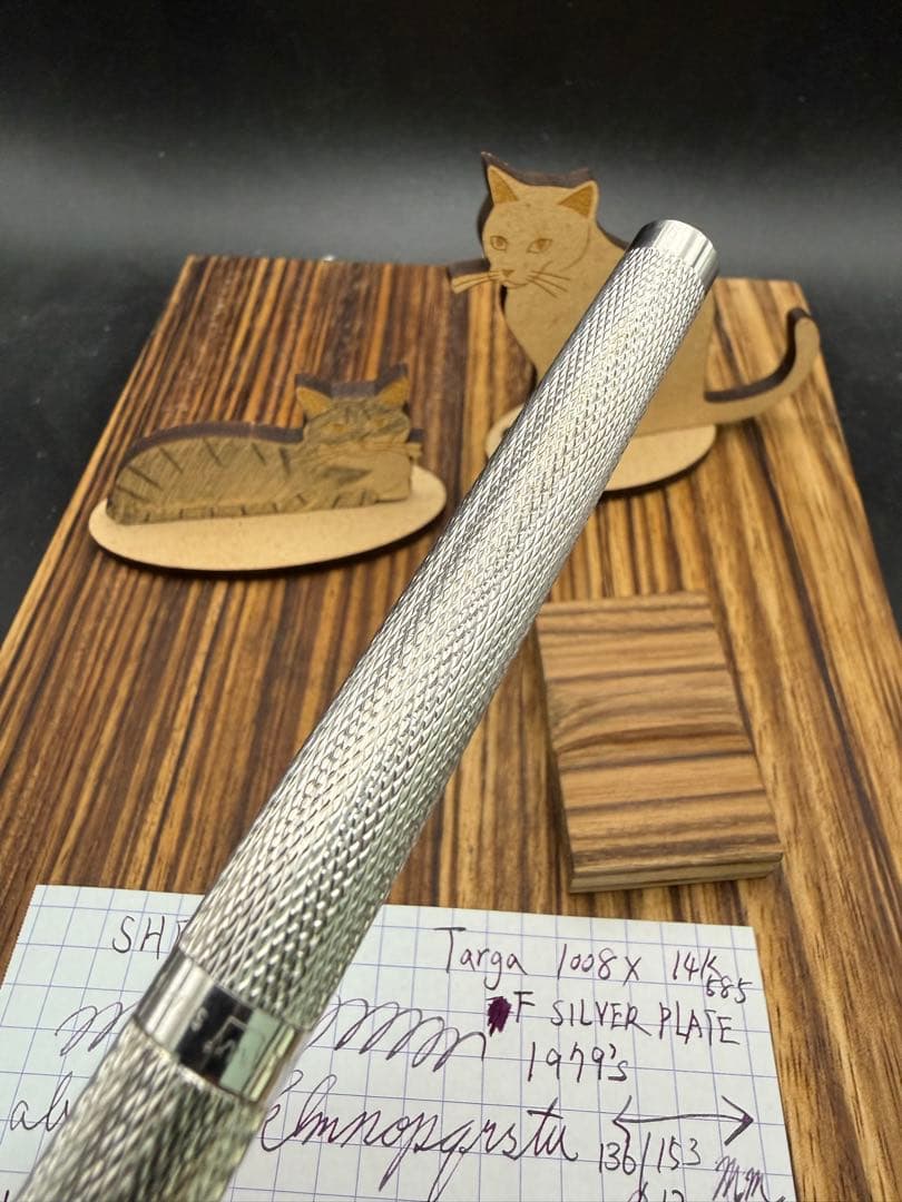 SHEAFFER 万年筆 タルガ 1008X バーレイ シルバープレート 14K