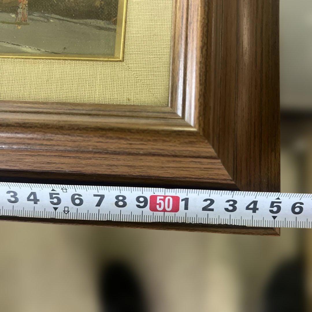 黒沢久 街角の風景 油彩画 サインあり