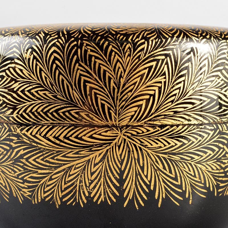 茶道具　平安　熊谷秀穂作　金蒔絵　平棗　共箱　M　R5749