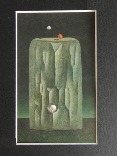 よしだ茂、古代聖地、希少画集画、新品高級額・額装付、状態良好